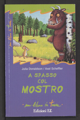 Das Cover von 'A spasso col mostro', dem Grüffelo auf Italienisch