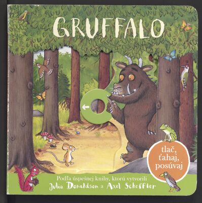 Das Cover von 'Gruffalo', dem Grüffelo auf Slowakisch
